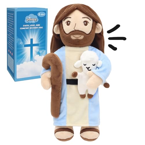 Good Shepherd Jesus plush holding a lamb